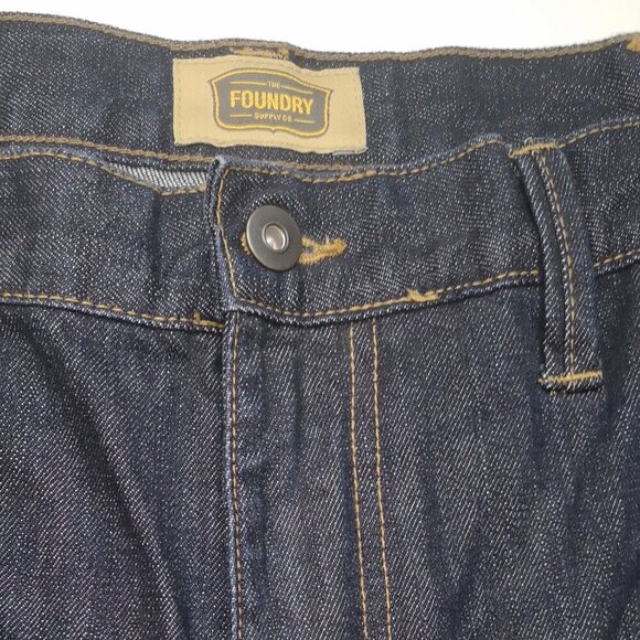 The Foundry Supply Co. Men's Size 46/32 Dark Wash Straight Wide Legs Jeans - Picture 6 of 12